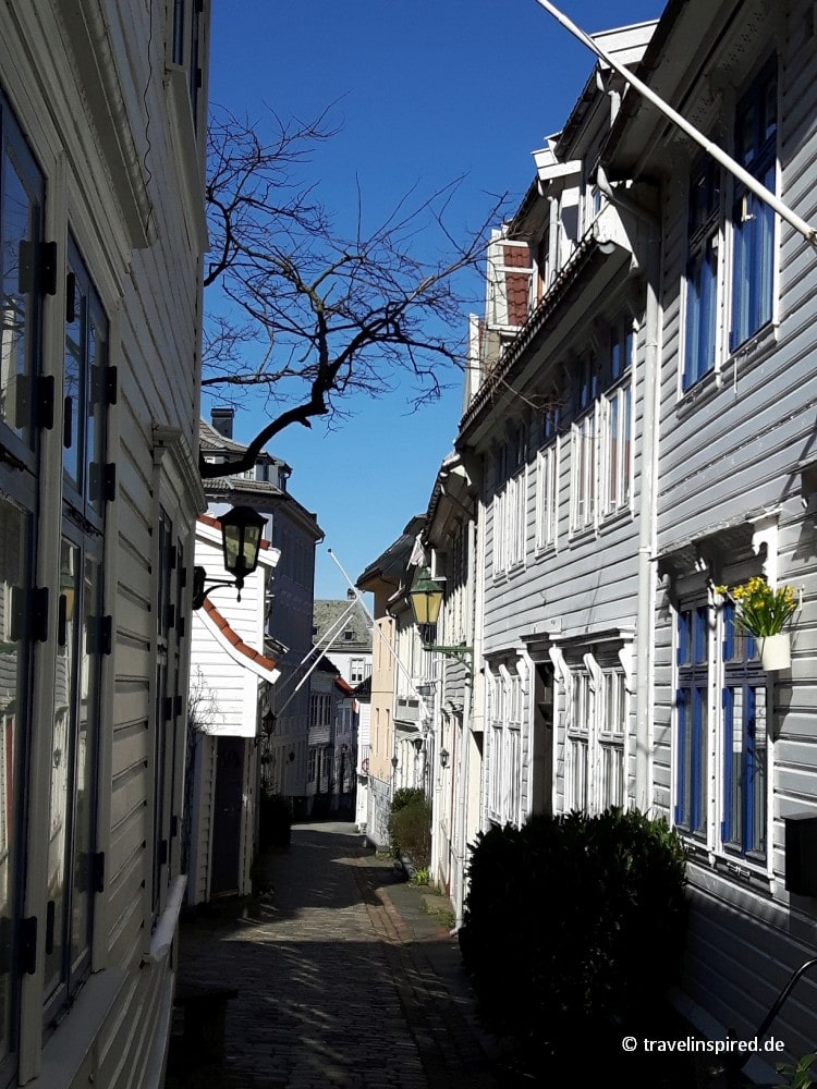 Typische Häuser, Sehenswürdigkeiten Bergen, Innenstadt Bergen Norwegen