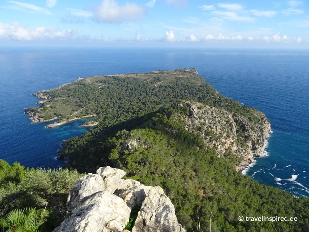 Aussicht vom Mirador Penya Rotja, Insidertipp Mallorca Norden wandern