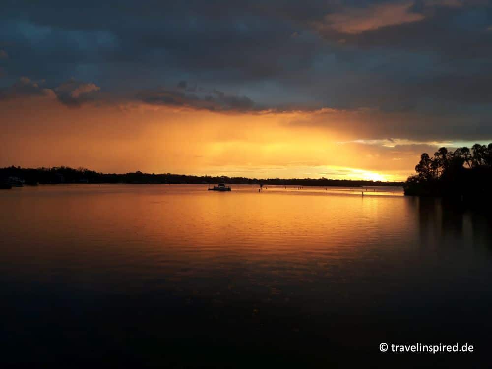 Sonnenuntergang in Crystal River, Manatee Tipp Florida