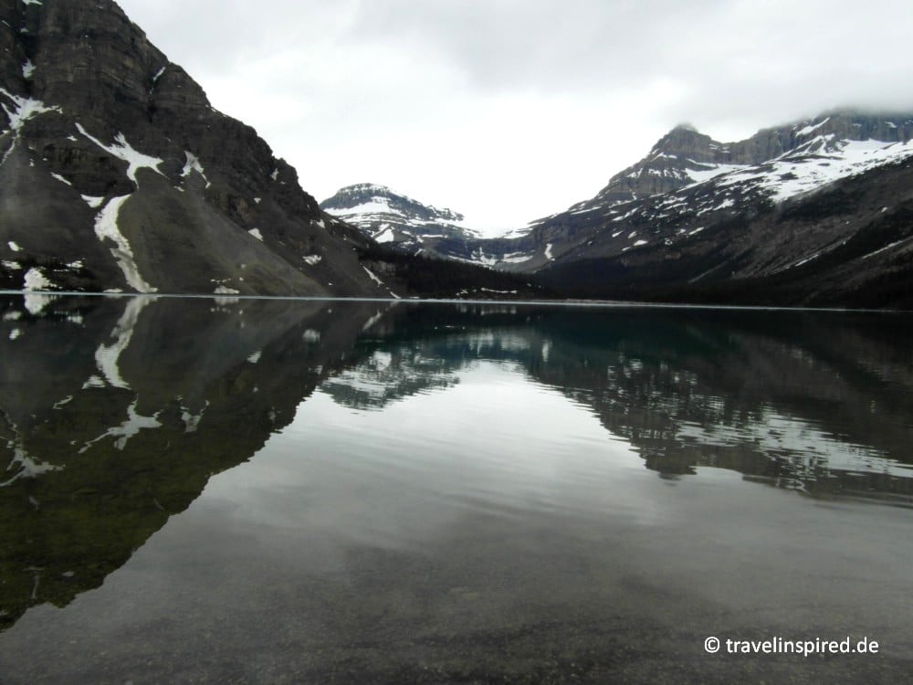 Bow Lake im Juni, Icefields Parkway, Reisebericht Banff Nationalpark Kanada mit Sehenswürdigkeiten, Tipps und Highlights