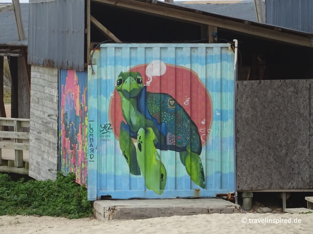 Streetart in Punta del Diablo, Sehenswürdigkeiten Uruguay Roadtrip auf eigene Faust
