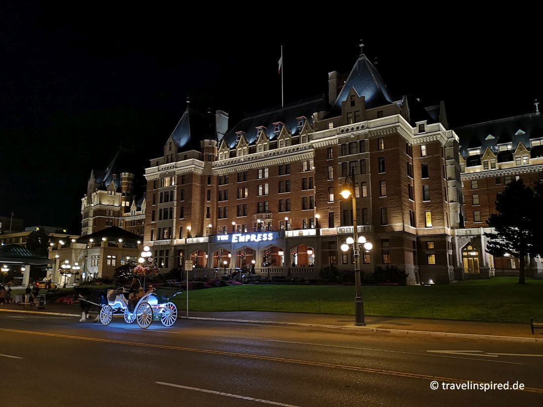 Das Empress Hotel bei Nacht, Reisebericht Victoria Kanada Sehenswürdigkeiten