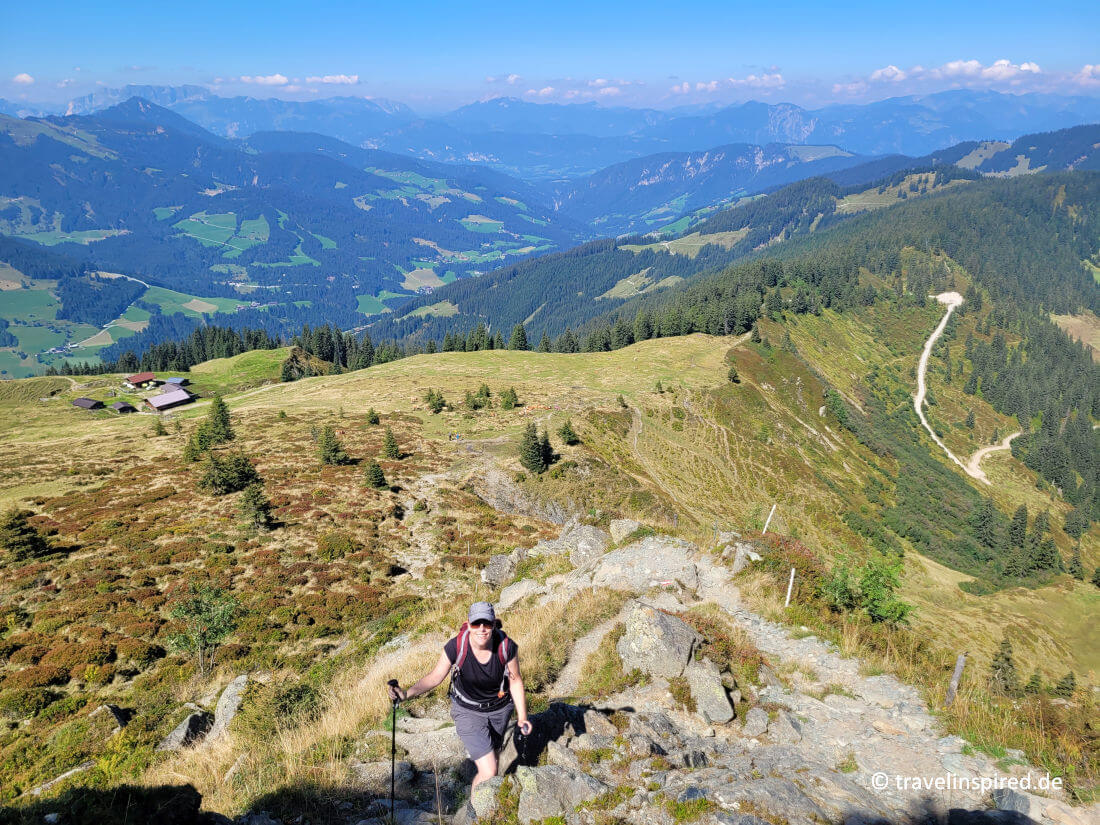 Spektakuläre Aussicht beim Aufstieg zum Feldalphorn, Wildschönauer Höhenweg