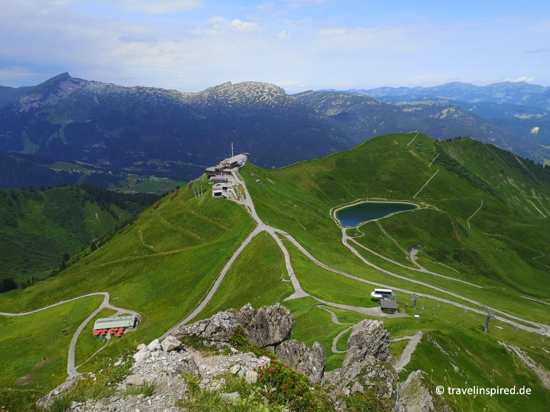 Aussicht vom Gipfel der Kanzelwand, Erfahrungsbericht Wandern Berge Kleinwalsertal