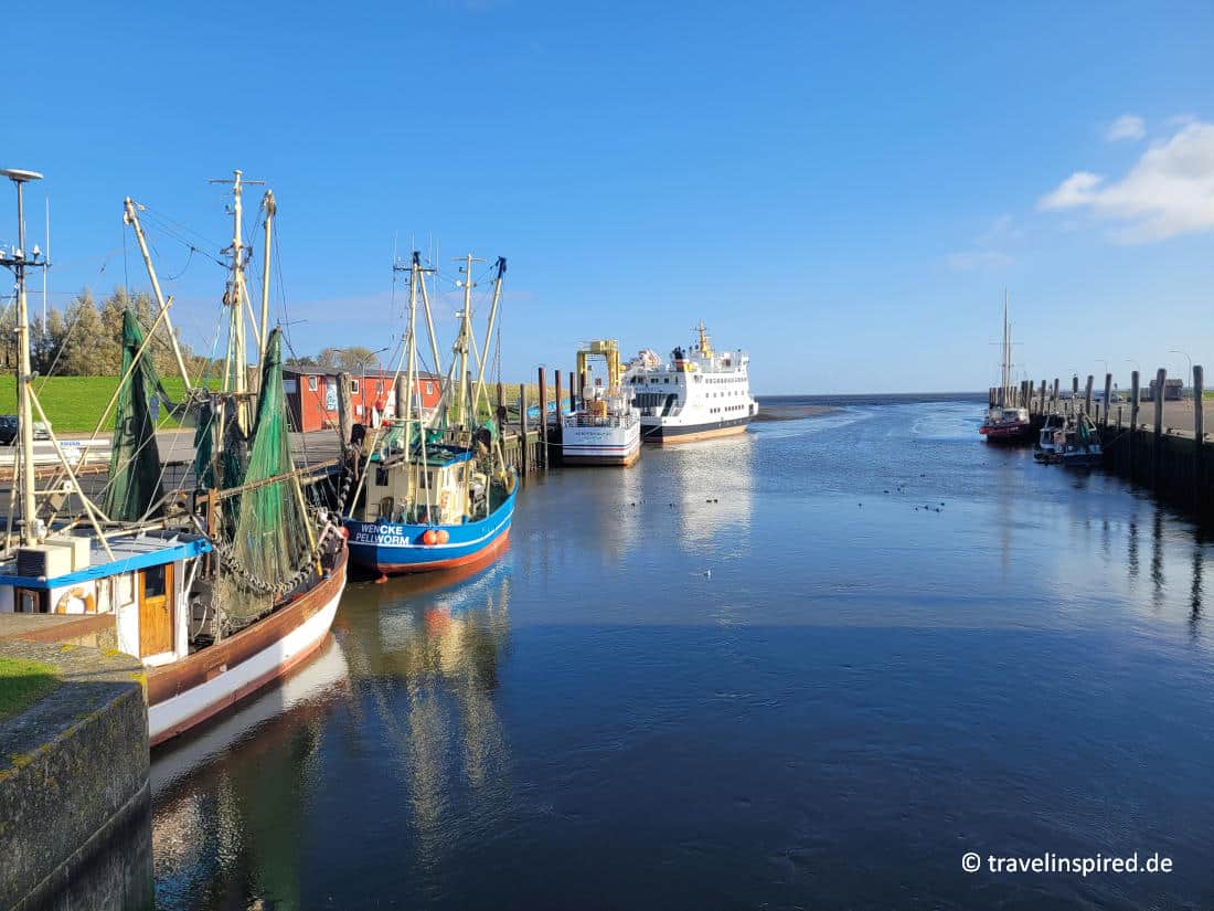 Alter Hafen Pellworm bei Niedrigwasser