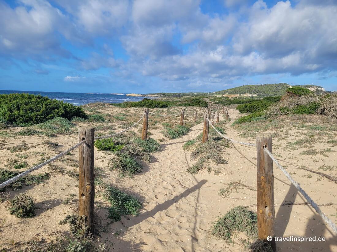 Wandern durch die Dünen, Son Bou Menorca Erfahrungen